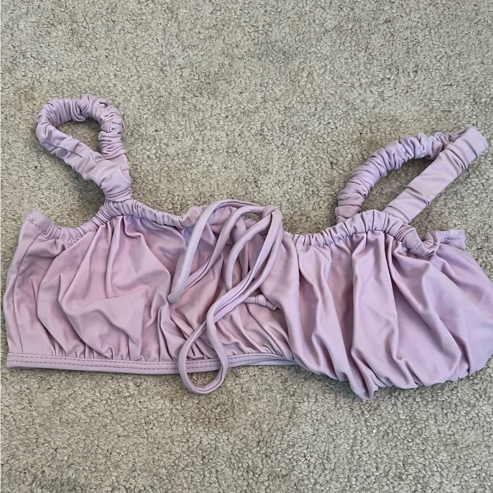 purple bathing suit top